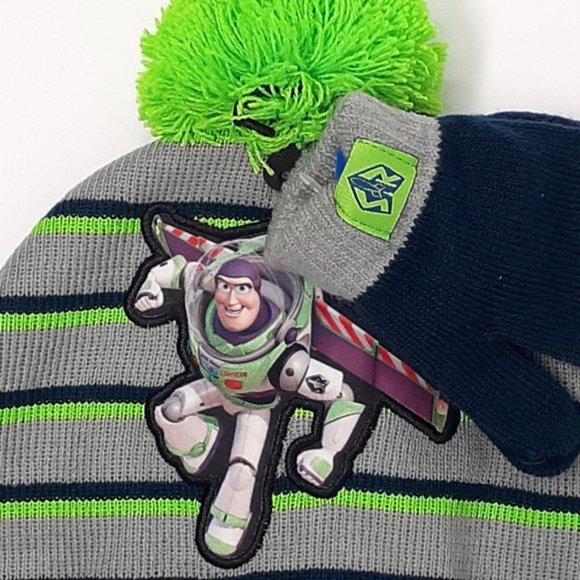 Buzz Lightyear Hat & Mittens 2-Piece Set - Picture 4 of 5
